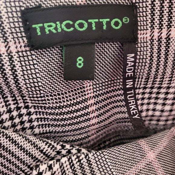 Plaid Suit Pink/Grey  Tricotto label SZ 8 - Picture 2 of 11